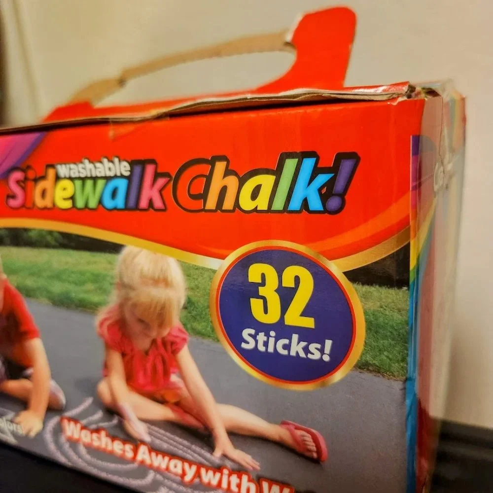 NEW Washable Sidewalk chalk 32 count school supplies preschool Montessori arr